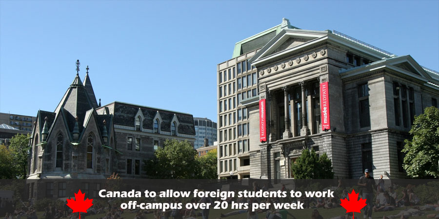 Canada withdraw the cap on work duration for students